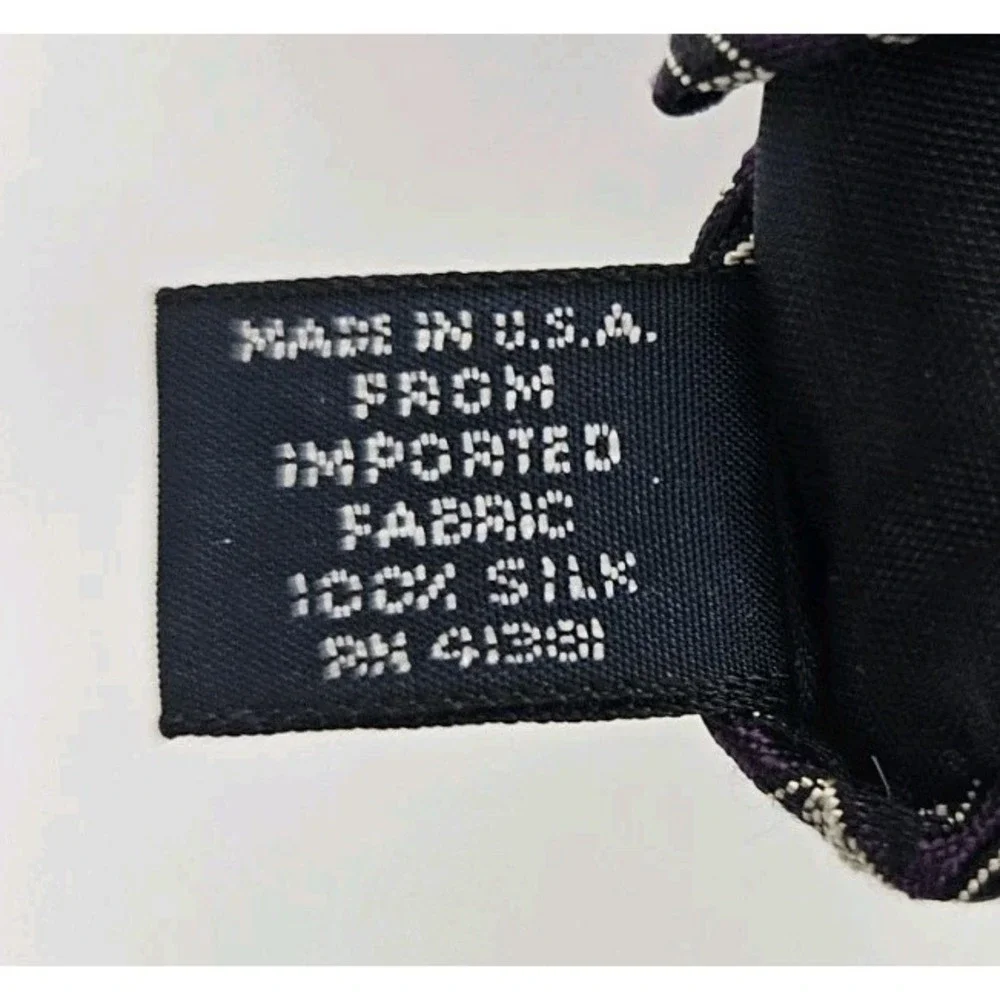 Polo Ralph Lauren Men's Vintage Geometric Hand Made Silk‎ Tie